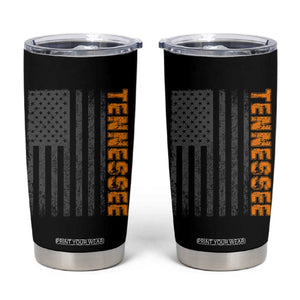 Vintage Tennessee Tumbler Cup Retro Orange TN USA Flag Patriotic US State TS10 Black Print Your Wear