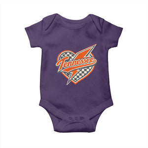 Vintage Tennessee Baby Onesie Checkered Heart Love TN Orange US State TS10 Purple Print Your Wear
