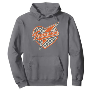 Vintage Tennessee Hoodie Checkered Heart Love TN Orange US State TS10 Charcoal Print Your Wear