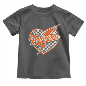 Vintage Tennessee Toddler T Shirt Checkered Heart Love TN Orange US State TS10 Dark Heather Print Your Wear