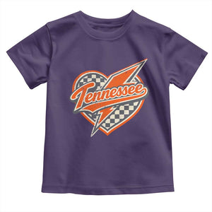 Vintage Tennessee Toddler T Shirt Checkered Heart Love TN Orange US State TS10 Purple Print Your Wear
