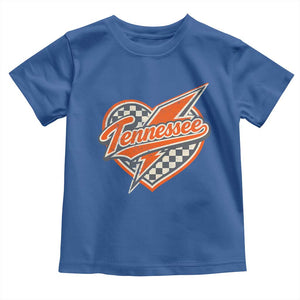 Vintage Tennessee Toddler T Shirt Checkered Heart Love TN Orange US State TS10 Royal Blue Print Your Wear