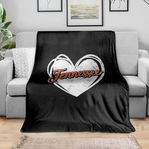 Vintage Tennessee Throw Blanket Heart Graphic TN Orange US State TS10 Print Your Wear