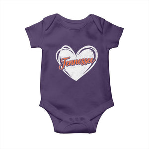Vintage Tennessee Baby Onesie Heart Graphic TN Orange US State TS10 Purple Print Your Wear