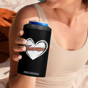 Vintage Tennessee 4 in 1 Can Cooler Tumbler Heart Graphic TN Orange US State TS10 Print Your Wear