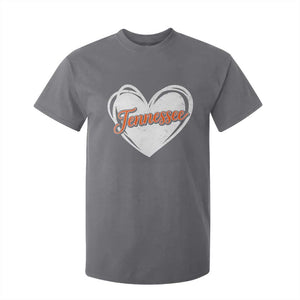 Vintage Tennessee T Shirt For Kid Heart Graphic TN Orange US State TS10 Charcoal Print Your Wear