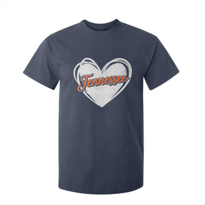Vintage Tennessee T Shirt For Kid Heart Graphic TN Orange US State TS10 Navy Print Your Wear