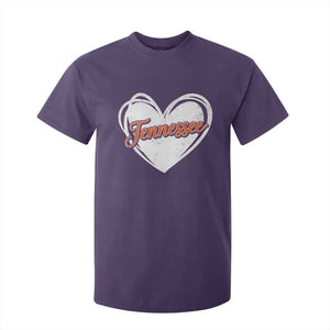 Vintage Tennessee T Shirt For Kid Heart Graphic TN Orange US State TS10 Purple Print Your Wear