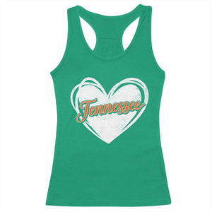 Vintage Tennessee Racerback Tank Top Heart Graphic TN Orange US State TS10 Irish Green Print Your Wear