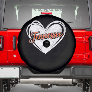 Vintage Tennessee Spare Tire Cover Heart Graphic TN Orange US State TS10 Black Print Your Wear
