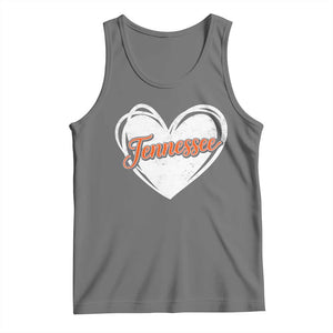 Vintage Tennessee Tank Top Heart Graphic TN Orange US State TS10 Black Heather Print Your Wear