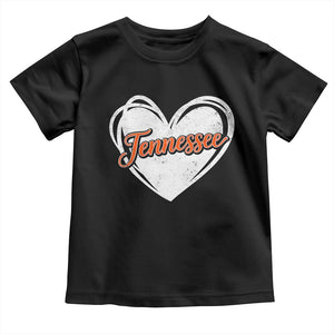 Vintage Tennessee Toddler T Shirt Heart Graphic TN Orange US State TS10 Black Print Your Wear