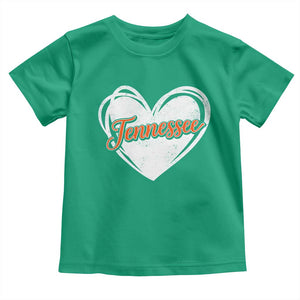 Vintage Tennessee Toddler T Shirt Heart Graphic TN Orange US State TS10 Irish Green Print Your Wear