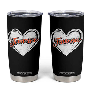 Vintage Tennessee Tumbler Cup Heart Graphic TN Orange US State TS10 Black Print Your Wear