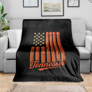 Vintage Tennessee Throw Blanket Orange Dripping Flag Vintage State Pride Sports Fan Patriotic TS10 Print Your Wear