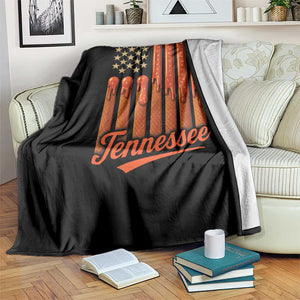 Vintage Tennessee Throw Blanket Orange Dripping Flag Vintage State Pride Sports Fan Patriotic TS10 Print Your Wear