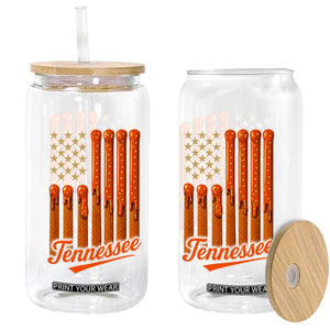 Vintage Tennessee Glass Can Orange Dripping Flag Vintage State Pride Sports Fan Patriotic TS10 Print Your Wear