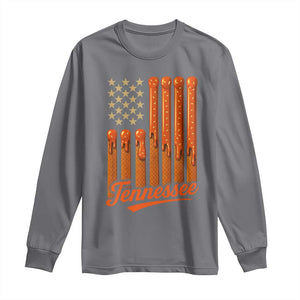 Vintage Tennessee Long Sleeve Shirt Orange Dripping Flag Vintage State Pride Sports Fan Patriotic TS10 Charcoal Print Your Wear
