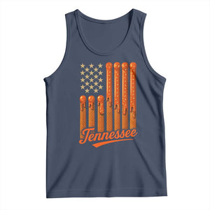 Vintage Tennessee Tank Top Orange Dripping Flag Vintage State Pride Sports Fan Patriotic TS10 Navy Print Your Wear