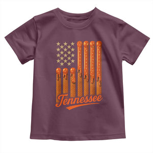 Vintage Tennessee Toddler T Shirt Orange Dripping Flag Vintage State Pride Sports Fan Patriotic TS10 Maroon Print Your Wear