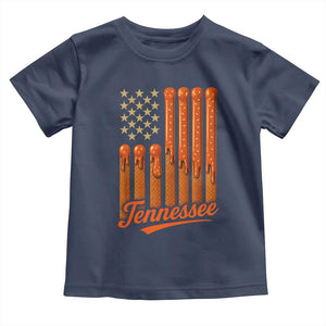 Vintage Tennessee Toddler T Shirt Orange Dripping Flag Vintage State Pride Sports Fan Patriotic TS10 Navy Print Your Wear