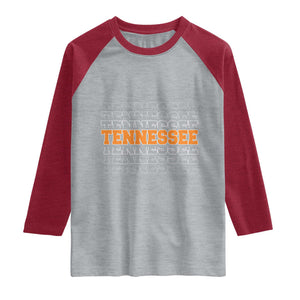 Vintage Tennessee Raglan Shirt Throwback Design Classic TN Orange US State TS10 Heather Gray Heather Red Print Your Wear