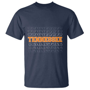 Vintage Tennessee T Shirt Throwback Design Classic TN Orange US State TS10 Navy Print Your Wear