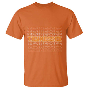 Vintage Tennessee T Shirt Throwback Design Classic TN Orange US State TS10 Orange Print Your Wear