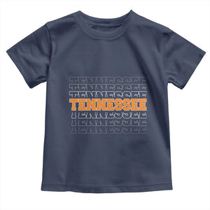 Vintage Tennessee Toddler T Shirt Throwback Design Classic TN Orange US State TS10 Navy Print Your Wear