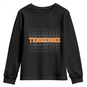 Vintage Tennessee Youth Sweatshirt Throwback Design Classic TN Orange US State TS10 Black Print Your Wear