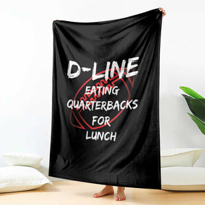 Football Linemen Throw Blanket D Line Eating Quarterbacks Defensive TS10 Print Your Wear