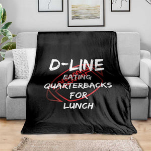 Football Linemen Throw Blanket D Line Eating Quarterbacks Defensive TS10 Print Your Wear