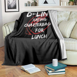 Football Linemen Throw Blanket D Line Eating Quarterbacks Defensive TS10 Print Your Wear