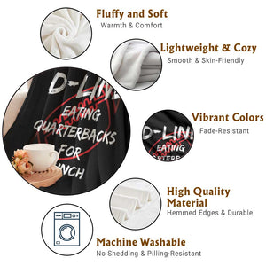 Football Linemen Throw Blanket D Line Eating Quarterbacks Defensive TS10 Print Your Wear