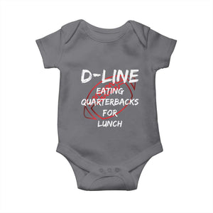 Football Linemen Baby Onesie D Line Eating Quarterbacks Defensive TS10 Charcoal Print Your Wear