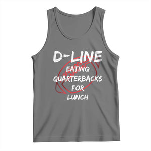 Football Linemen Tank Top D Line Eating Quarterbacks Defensive TS10 Black Heather Print Your Wear