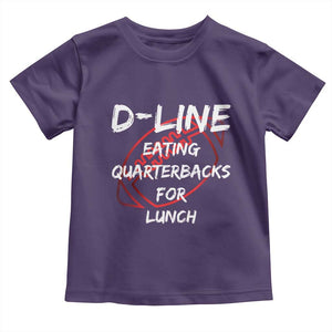 Football Linemen Toddler T Shirt D Line Eating Quarterbacks Defensive TS10 Purple Print Your Wear