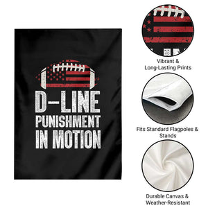 Football Defensive Lineman Garden Flag D Line Punishment In Motion American Flag TS10 Print Your Wear