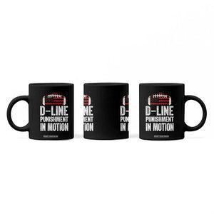 Football Defensive Lineman Coffee Mug D Line Punishment In Motion American Flag TS10 Print Your Wear