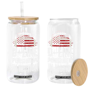 Football Defensive Lineman Glass Can D Line Punishment In Motion American Flag TS10 Print Your Wear