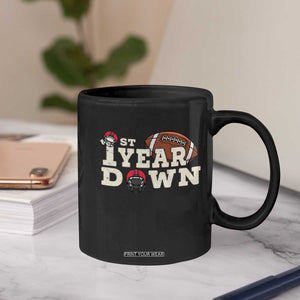 1st Year Down Football Coffee Mug Touchdown One First Birthday Infant Baby Boy TS10 Print Your Wear