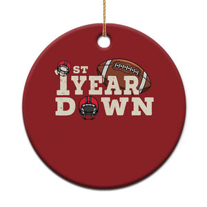 1st Year Down Football Christmas Ornament Touchdown One First Birthday Infant Baby Boy TS10 Print Your Wear