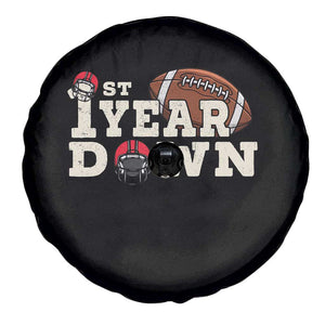 1st Year Down Football Spare Tire Cover Touchdown One First Birthday Infant Baby Boy TS10 Print Your Wear