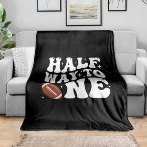Half Way To One Throw Blanket 1/2 Birthday Baby Boy Football TS10 Print Your Wear
