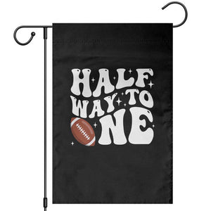 Half Way To One Garden Flag 1/2 Birthday Baby Boy Football TS10 Black Print Your Wear