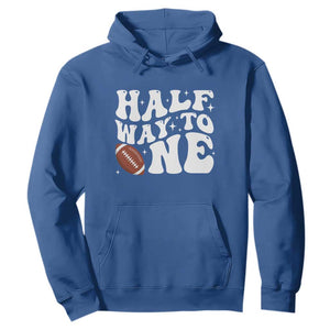 Half Way To One Hoodie 1/2 Birthday Baby Boy Football TS10 Royal Blue Print Your Wear