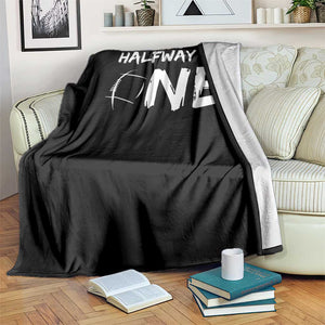 HalfWay To One Throw Blanket Baby Boy 1/2 Birthday Outfits Football TS10 Print Your Wear