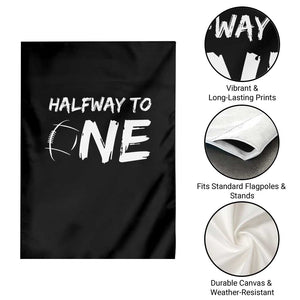 HalfWay To One Garden Flag Baby Boy 1/2 Birthday Outfits Football TS10 Print Your Wear