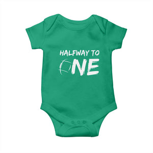 HalfWay To One Baby Onesie Baby Boy 1/2 Birthday Outfits Football TS10 Irish Green Print Your Wear