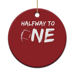 HalfWay To One Christmas Ornament Baby Boy 1/2 Birthday Outfits Football TS10 Print Your Wear